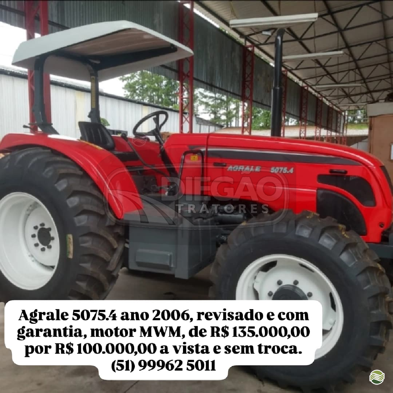 TRATOR AGRALE AGRALE 5075 Tração 4x4 Diegão Tratores PAROBE RIO GRANDE DO SUL RS